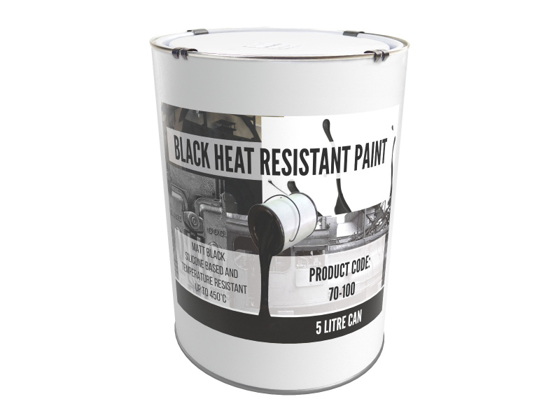 Matt Black Heat Resistant Paint - 5 Ltr 450°C