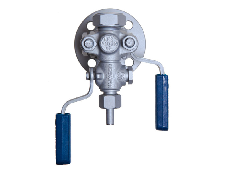 Klinger Bottom Gauge Cock Assy Flanged DN20 PN40 - RH