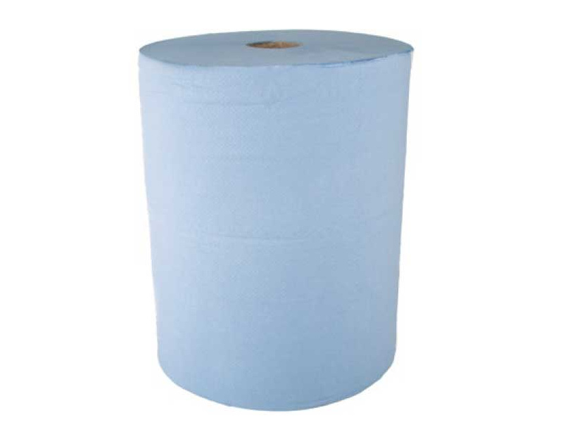 2-Ply Blue Paper Roll - 20cm Wide - 1 x 150M Roll in Box