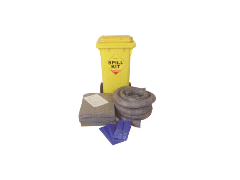 Chemical Spill Kit - Wheelie-bin - Absorbs 100L