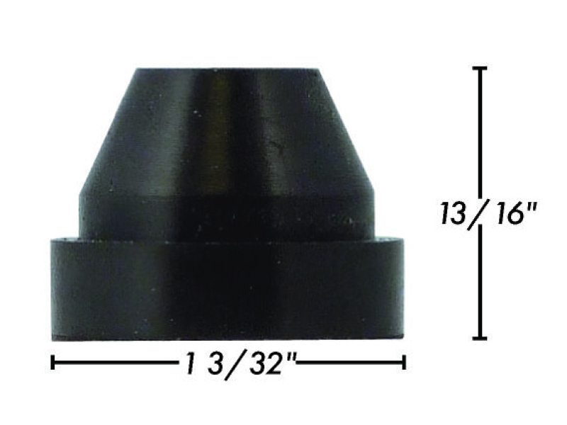 Rubber Gauge Glass Cone 1/2" No 74