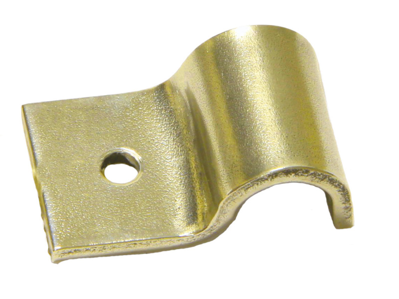 1/2" Pipe Fastening Bracket - P Clip - Large - Brass