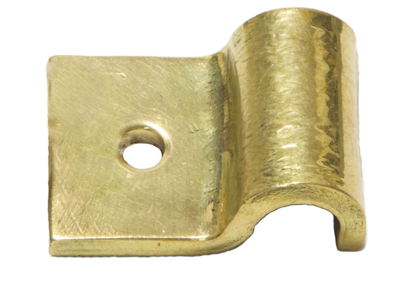 1/2" Pipe Fastening Bracket - Single - Small - Brass