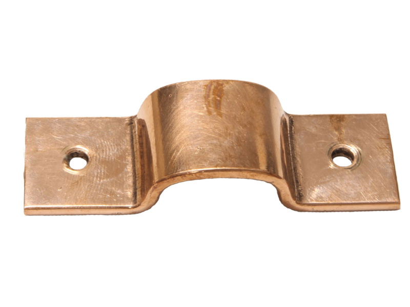 1/2" Pipe Fastening Bracket - Twin - Small - Copper