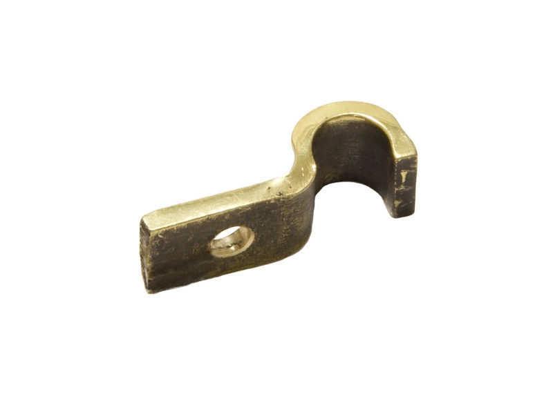 3/8" Pipe Fastening Bracket - P Clip - Small - Brass
