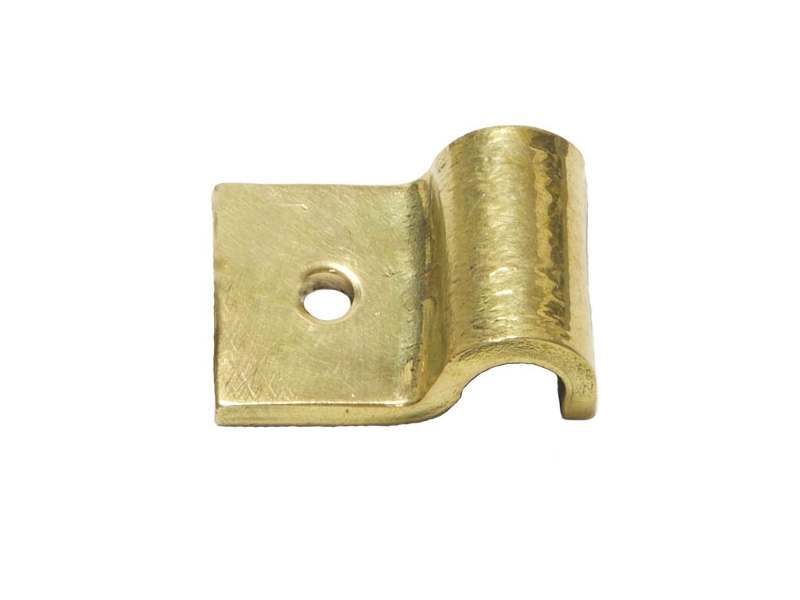 3/8" Pipe Fastening Bracket - Single - Large - Brass