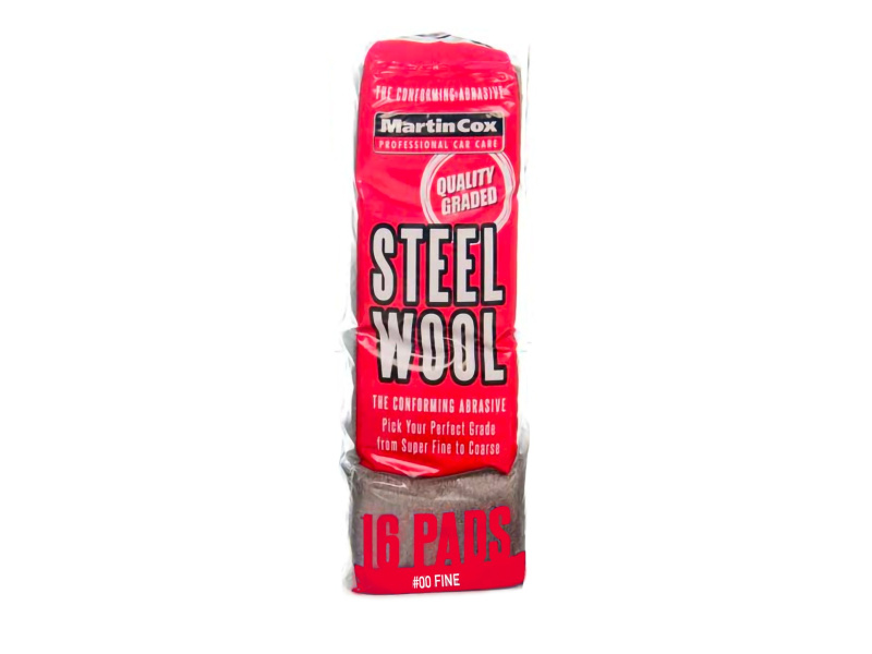 Steel Wool #00 Very Fine Grade Pack of 16 Pads