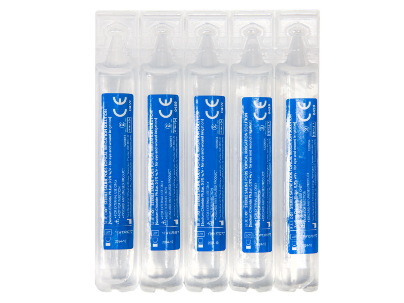 Emergency Sterile Eye Wash 5 x 20ml Saline Pods