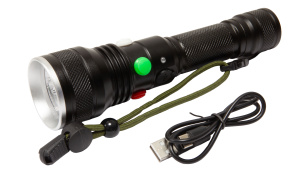 3 Colour Signalling Torch LED Rechargeable USB C