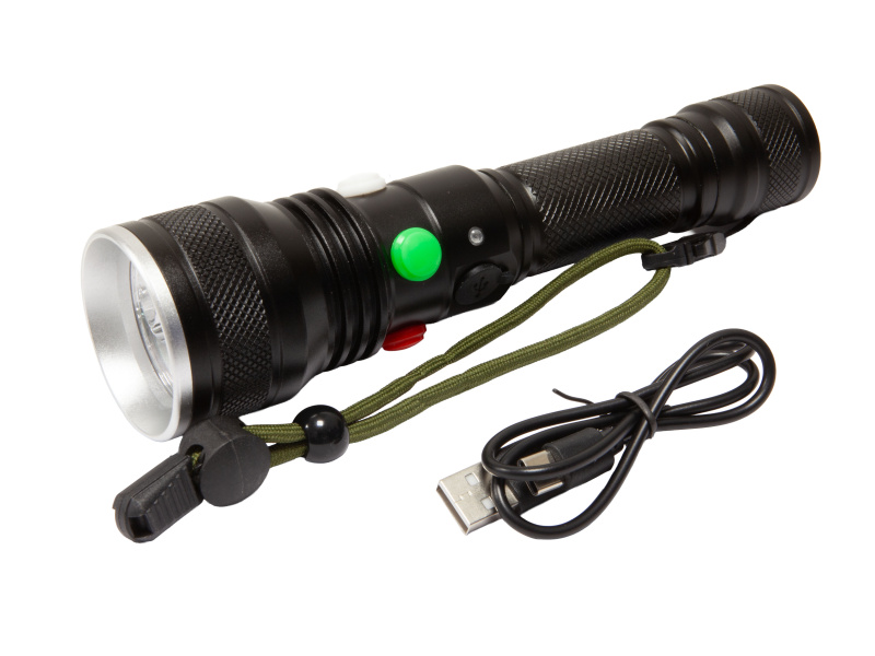 3 Colour Signalling Torch LED Rechargeable USB C