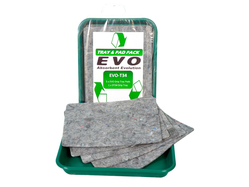 Drip Tray C/W 5 EVO Absorbent Pads - 41 x 31 x 4.5cm