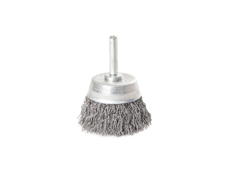 50mm Dia. Shaft Mounted Cup Brush 0.35mm Steel Wire