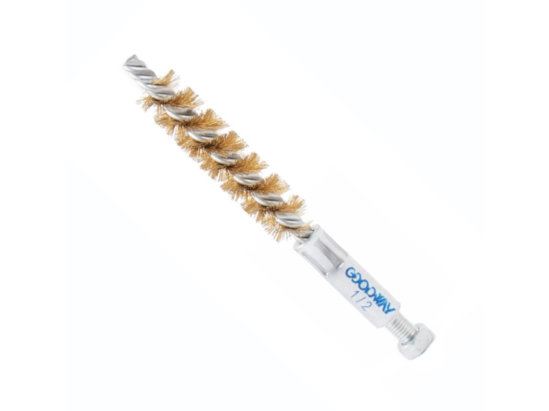1/2" Brass Wire Brush C/W Male Connection 1/4-28 UNF