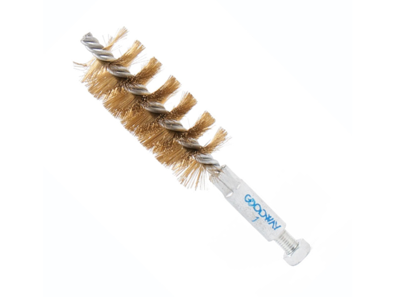 1" Brass Wire Brush C/W Male Connection 1/4-28 UNF