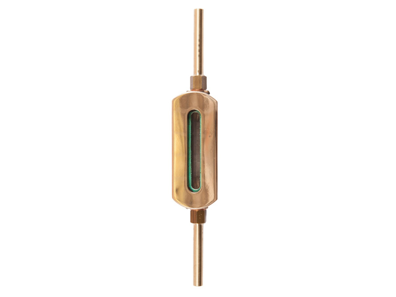 6" Scale Reflex Gunmetal Level Gauge Assembly c/w 12mm Diameter Tails