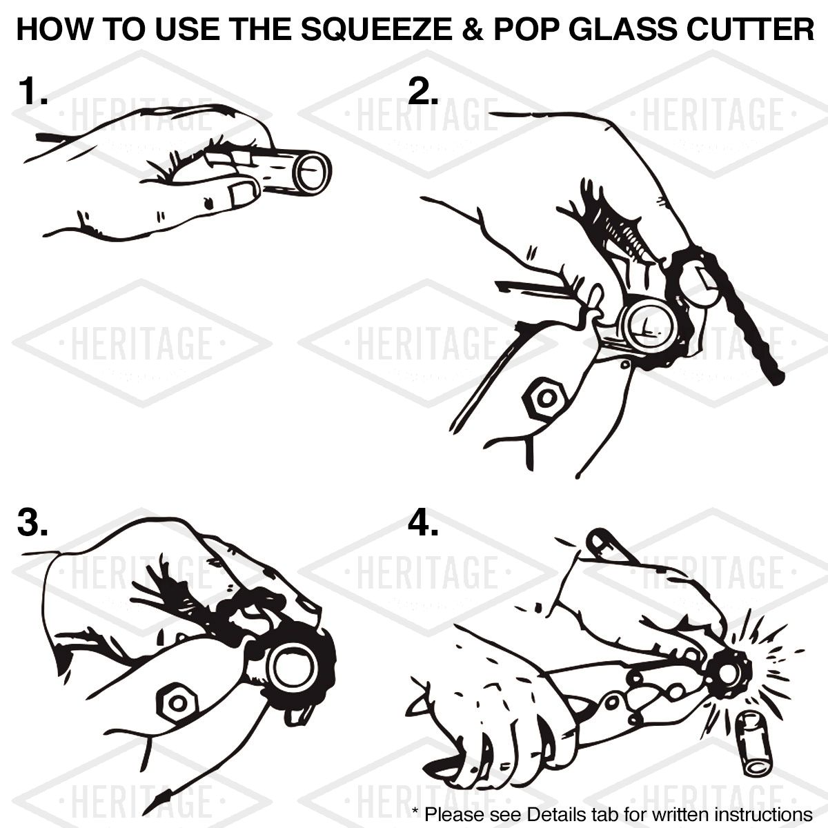 Gauge Glass Squeeze and Pop Cutters