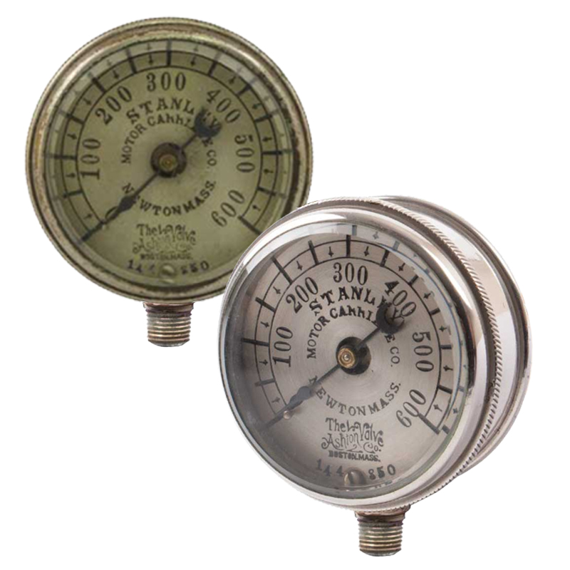 Ashton Valve Co. Steam Car Gauges