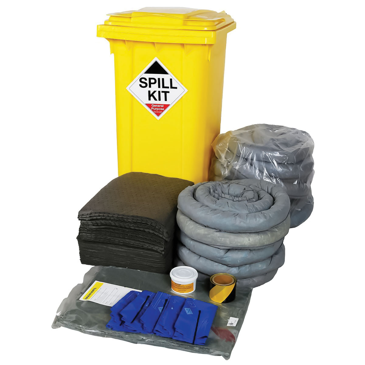 General Purpose Spill Kit - Wheelie-bin - Absorbs 250L