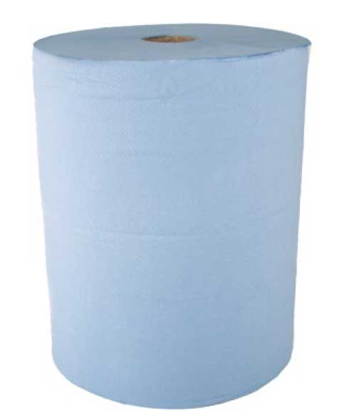 2-Ply Blue Paper Roll - 20cm Wide - 1 x 150M Roll in Box