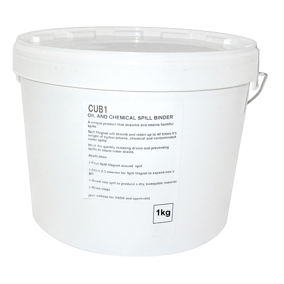 Oil & Chemical Spill Binder 1KG - Absorbs - 60L