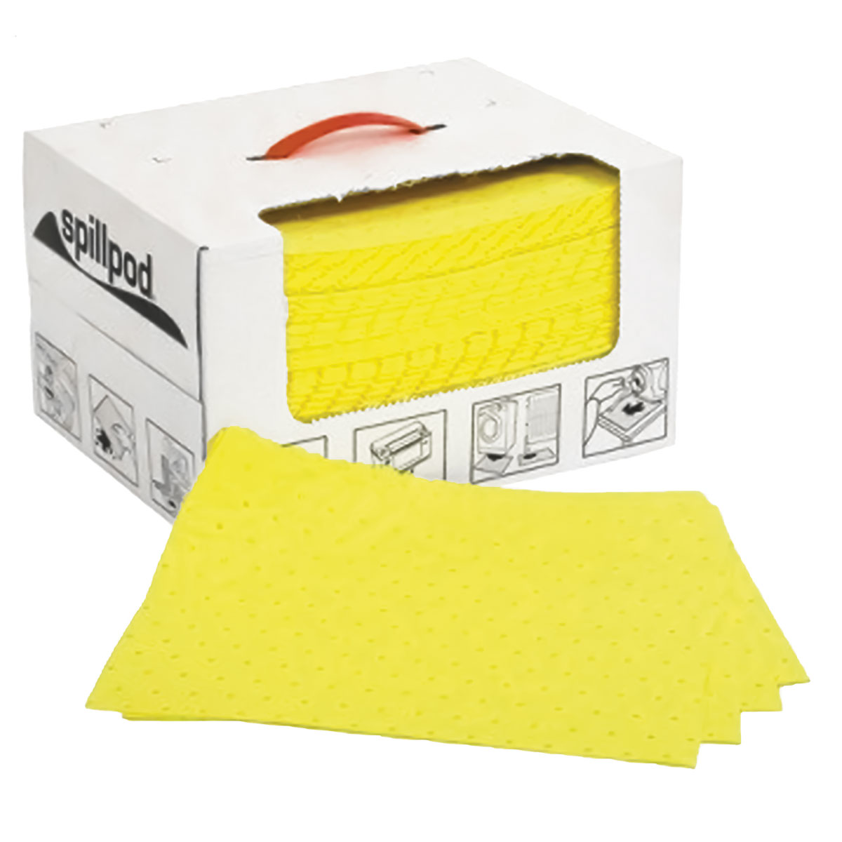 Chemical Absorbent Pads - 31cm x 39cm - 1 x 75 Pads