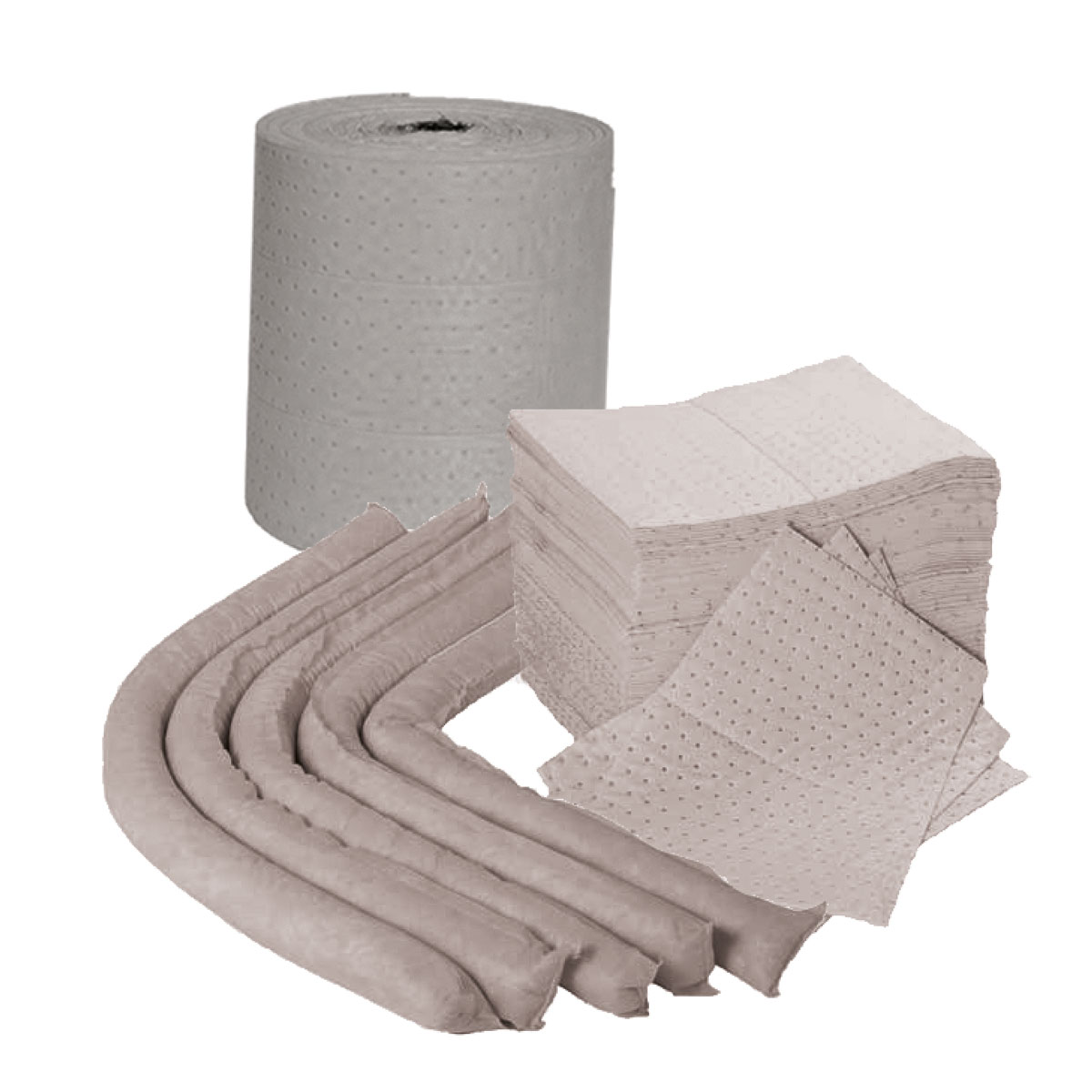 General Purpose Absorbent Refill Pack: Pads/Socks/Roll