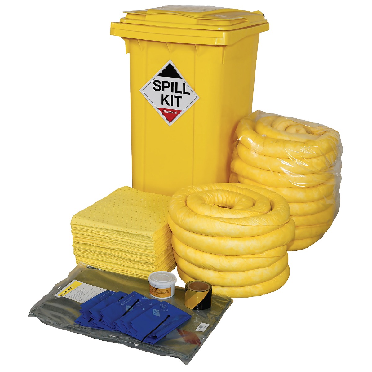 Chemical Spill Kit - Wheelie-bin - Absorbs 250L