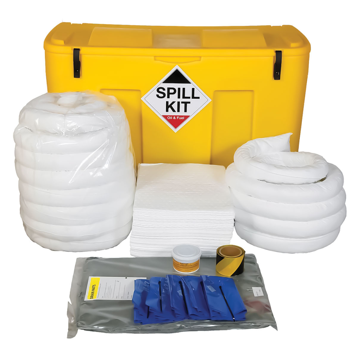 Oil & Fuel Spill Kit - Mobile Locker - Absorbs 250L