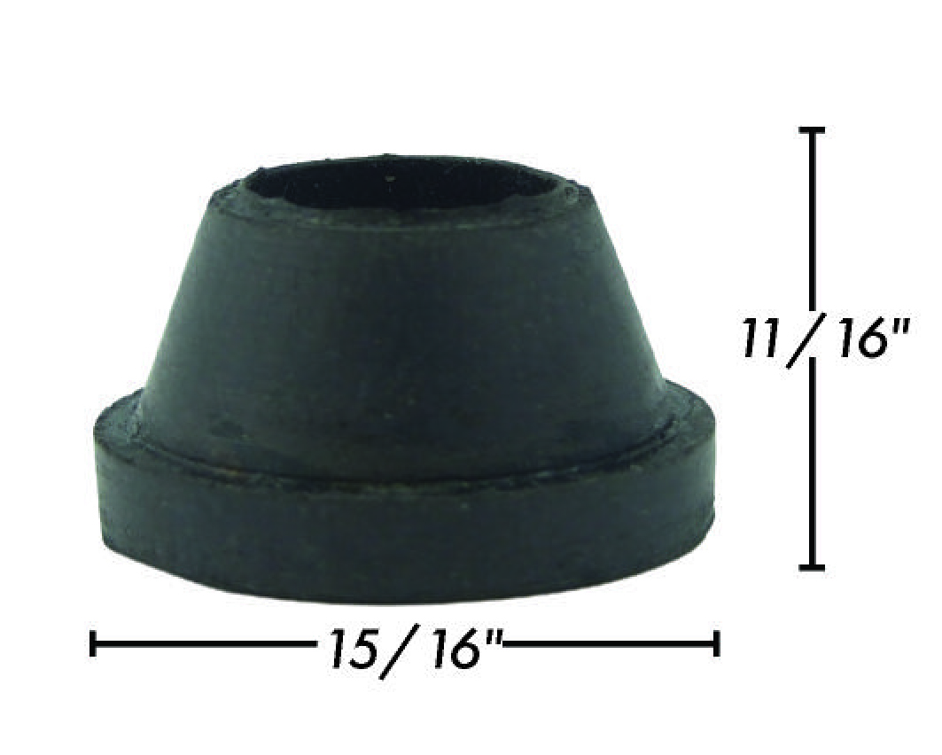 Rubber Gauge Glass Cone 1/2"  No.12