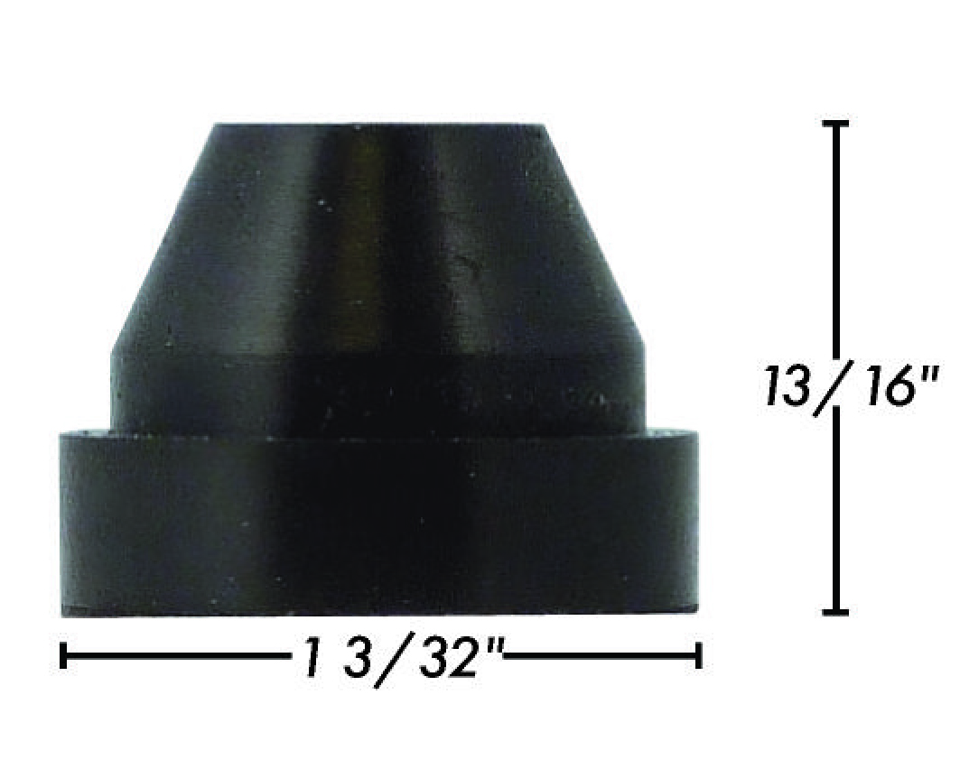 Rubber Gauge Glass Cone 1/2" No 74