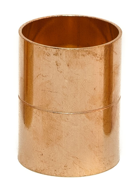 Plain Copper Straight Coupling  for Tundish 35mm