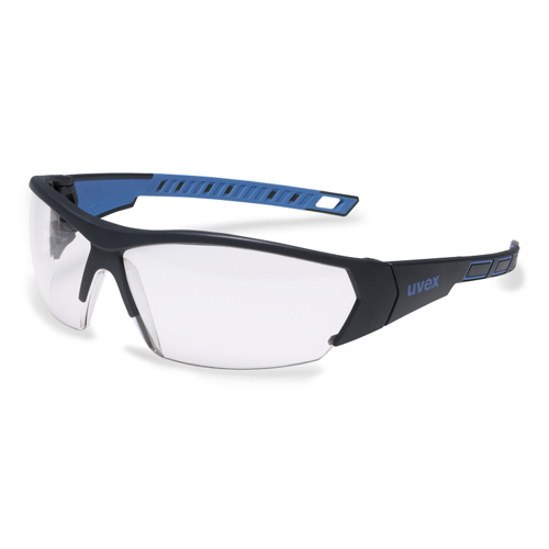 Uvex i-works Safety Glasses - Blue Frame / Clear Lens