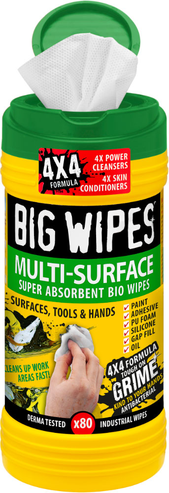 Multi-Surface "BIG WIPES" Tub of 80 HD