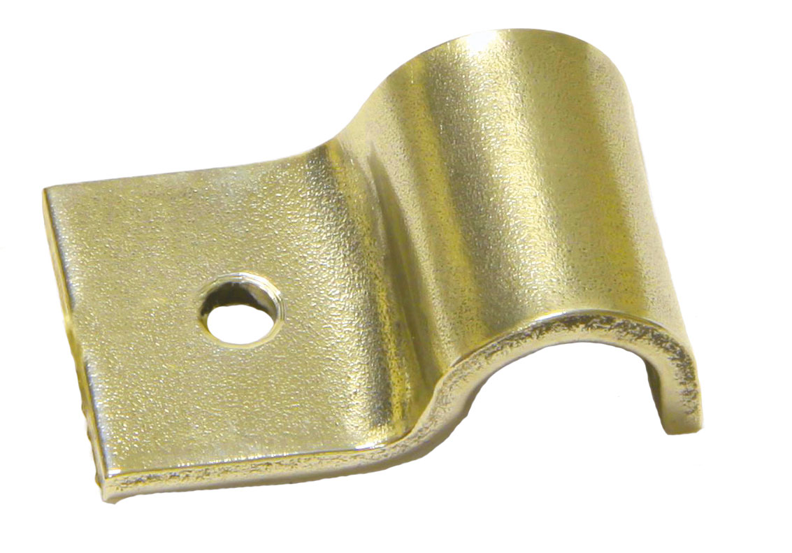 1/2" Pipe Fastening Bracket - P Clip - Large - Brass