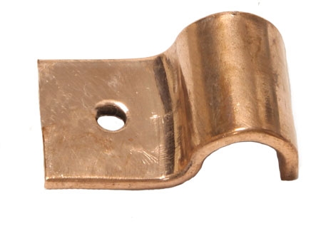 1/2" Pipe Fastening Bracket - P Clip - Large - Copper