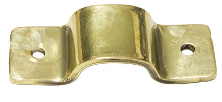 1/2" Pipe Fastening Bracket - Twin - Large - Brass