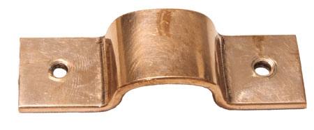 1/2" Pipe Fastening Bracket - Twin - Large - Copper