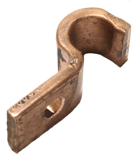 3/8" Pipe Fastening Bracket - P Clip - Small - Copper