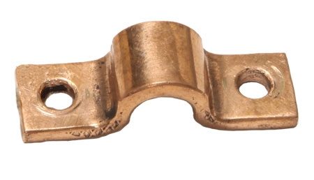 3/8" Pipe Fastening Bracket - Single - Small - Copper