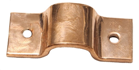 3/8" Pipe Fastening Bracket - Twin - Large - Copper