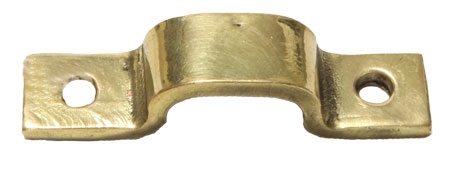 3/8" Pipe Fastening Bracket - Twin - Small - Brass