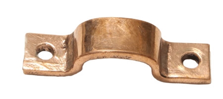 3/8" Pipe Fastening Bracket - Twin - Small - Copper