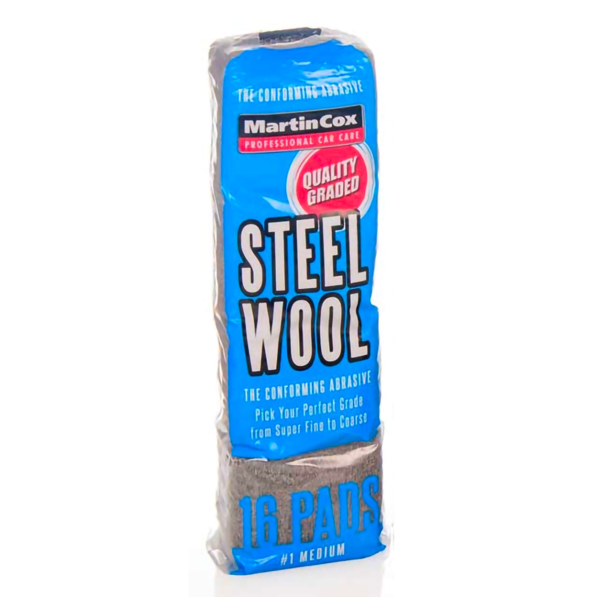 Steel Wool #1 Medium Grade Pack of 16 Pads