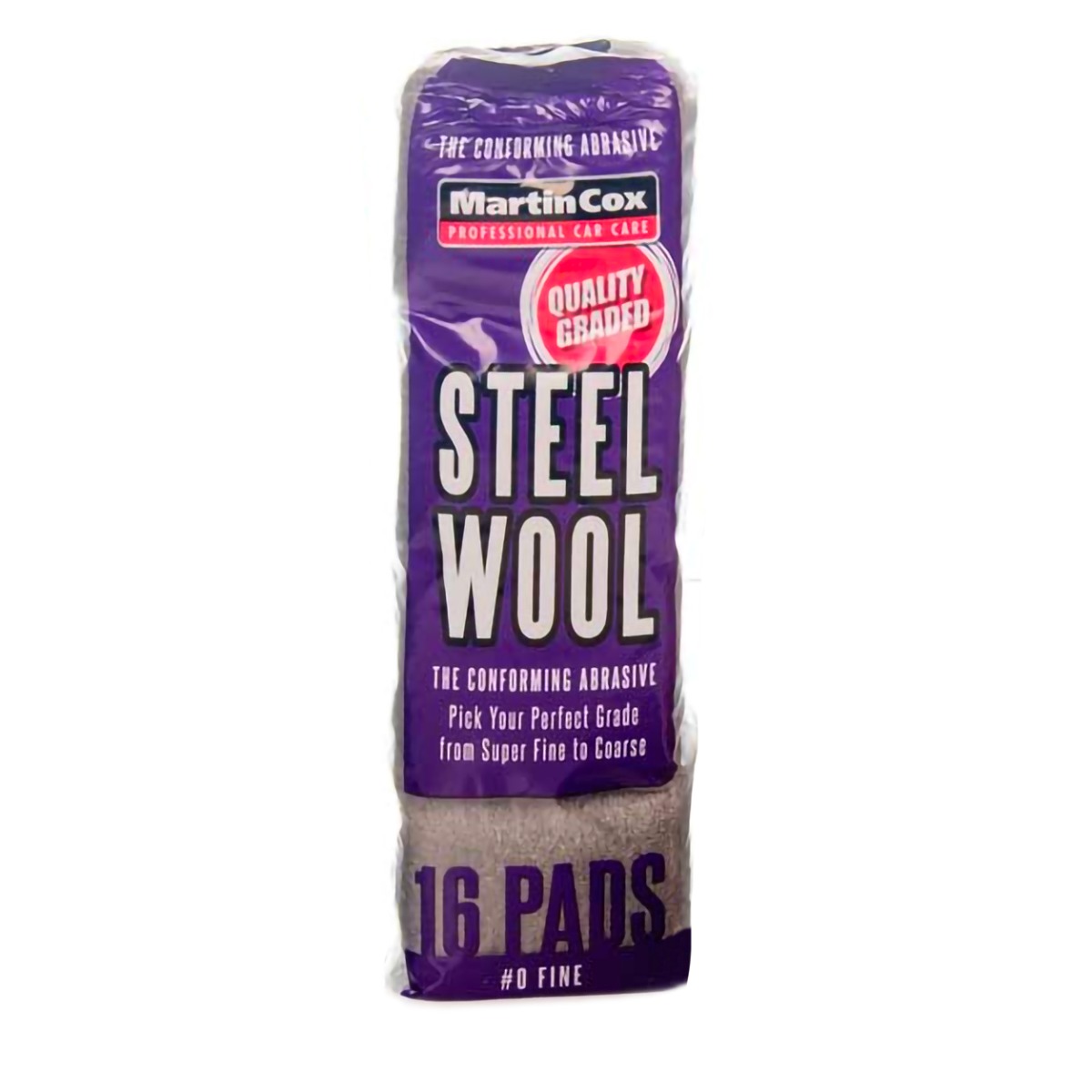 Steel Wool #0 Fine Grade Pack of 16 Pads