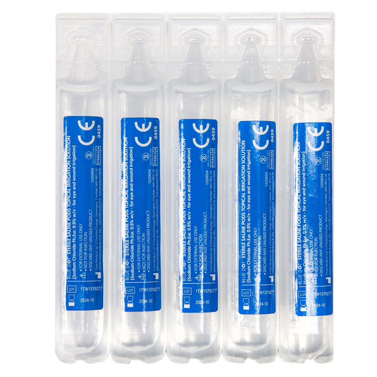 Emergency Sterile Eye Wash 5 x 20ml Saline Pods