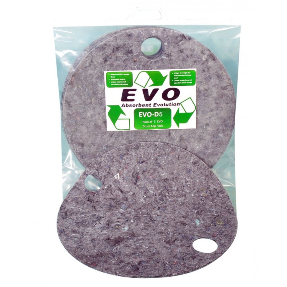 EVO Absorbent Drum Top Pad - Absorbs - 8L - Pack of 5