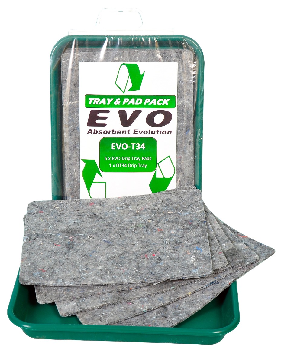 Drip Tray C/W 5 EVO Absorbent Pads - 41 x 31 x 4.5cm