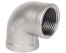 3/8" BSP S/Steel 90deg Elbow 150psi