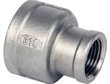 1 1/2" x 1 1/4" BSP S/Steel Reducing Socket 150psi