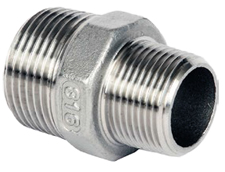 1/2" x 1/4" BSP S/Steel Reducing Hexagon Nipple 150psi